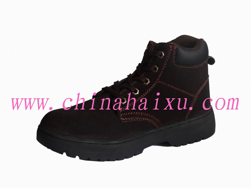 Cow Leather Brown Safety Boot