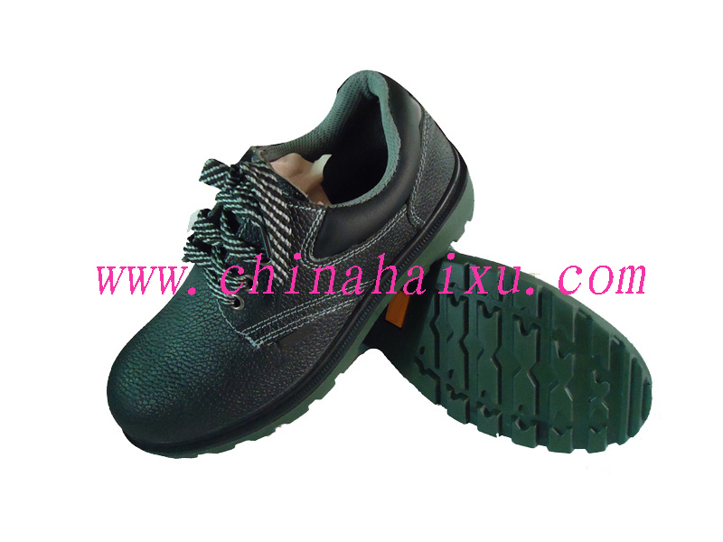 Steel Toe Cow Leather Black Safety Shoes