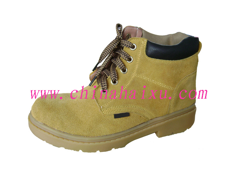 Yellow Rubber Outsole Steel Toe Safety Shoes