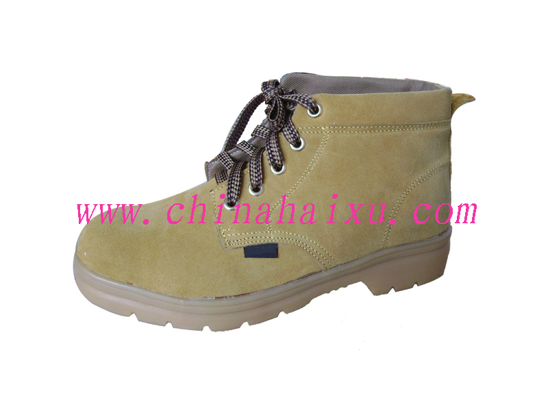 Yellow Rubber Outsole Safety Shoes