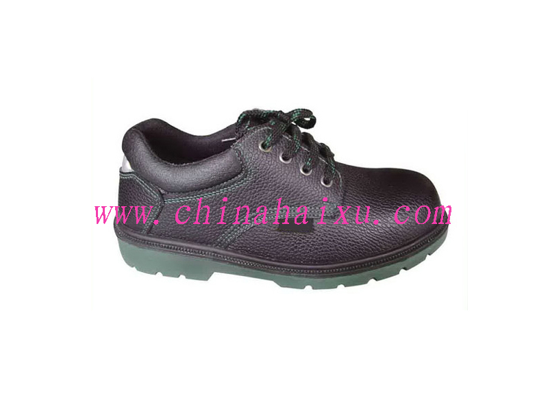 Brown Embossed Cow Leather Safety Shoes