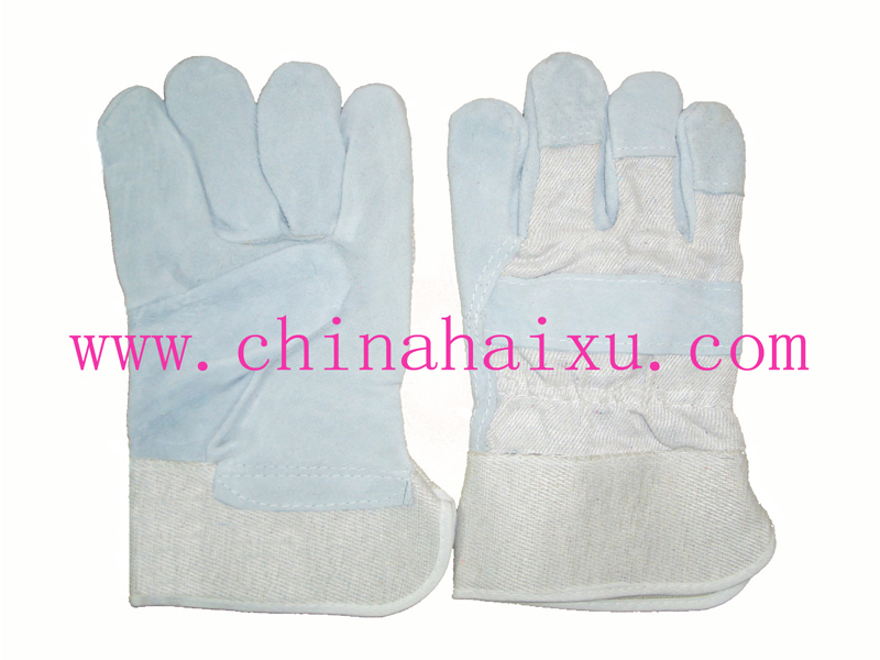 Natural colour leather working gloves