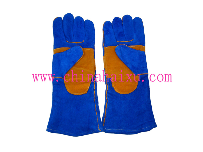 Cow split leather welding working gloves