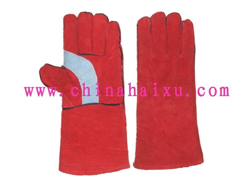 Cow split leather welding working gloves