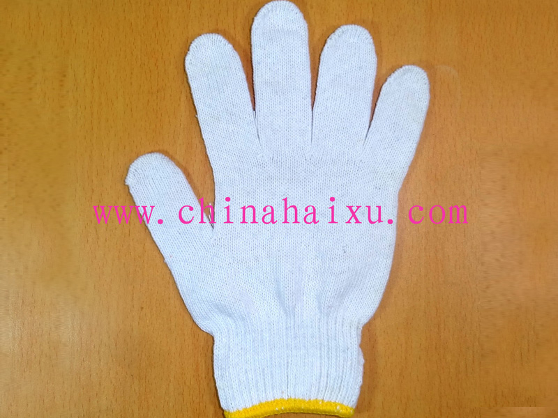 10 gauge bleached white working cotton gloves