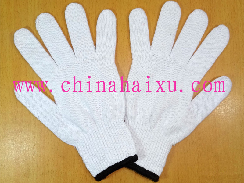 10 gauge bleached white industry work cotton gloves