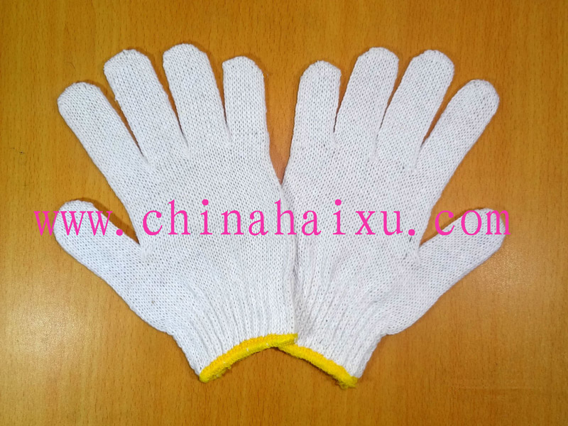 7 gauge bleach white safety cotton working gloves