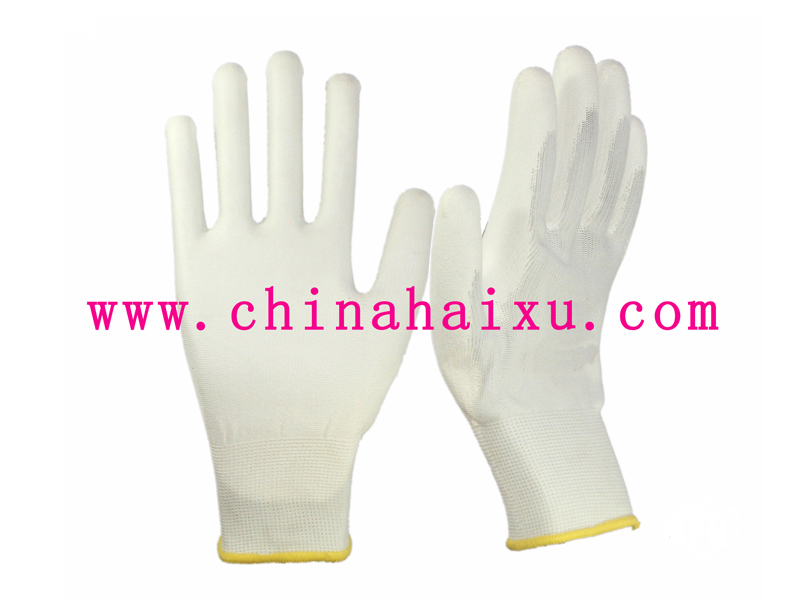 Safety glove white PU glove