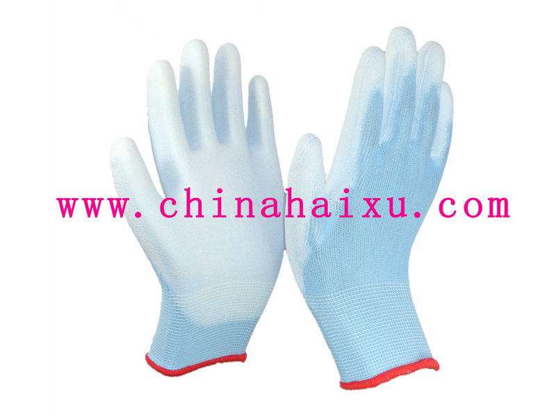 White PU coated labor gloves