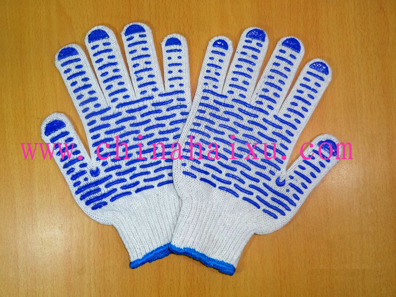 PVC dotted coated anti-skidding gloves