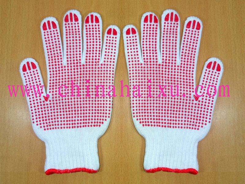 PVC dotted coated protective glove