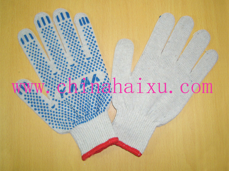 PVC dotted coated safety gardening gloves