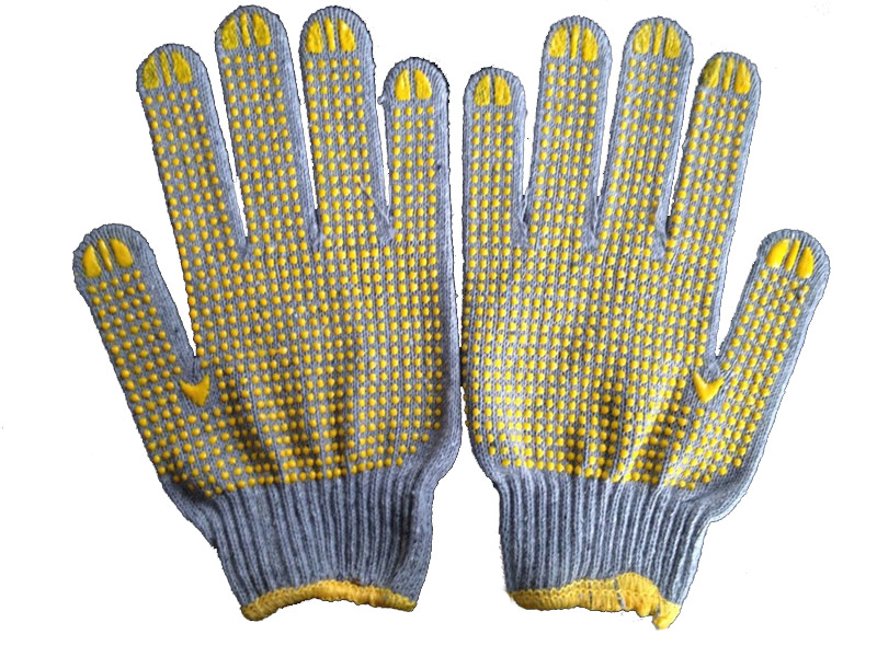 PVC dotted coated working gloves