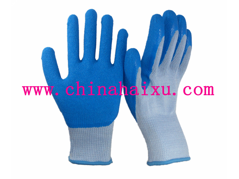 Natural latex coated working gloves