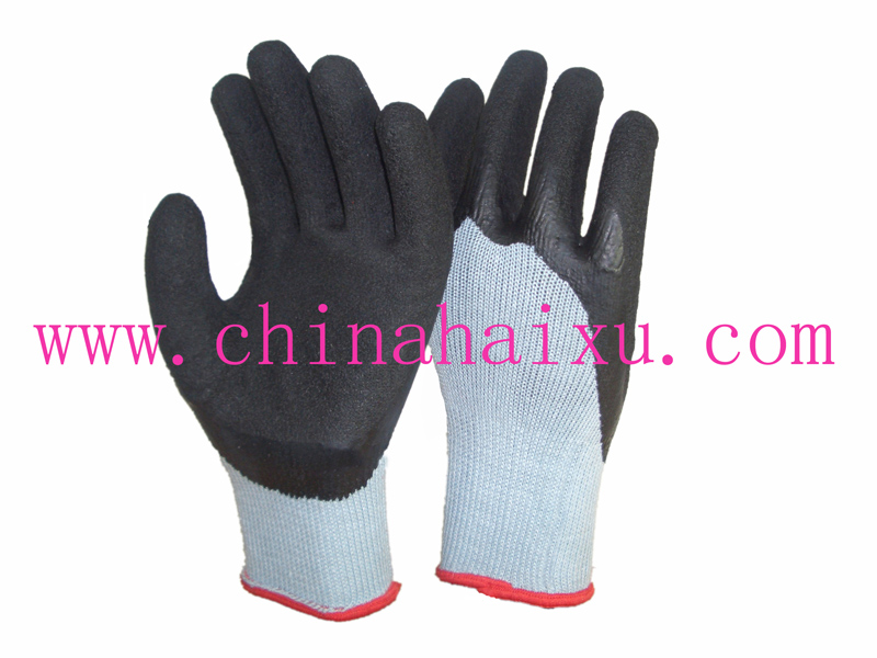 3/4 dipped latex coated industrial gloves