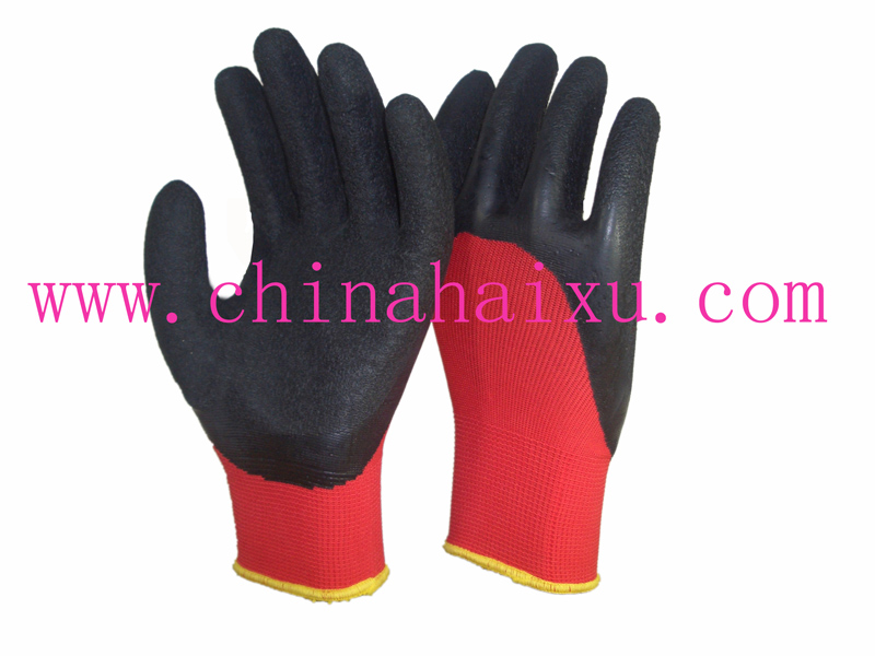 latex coated protective gloves 3/4 coated