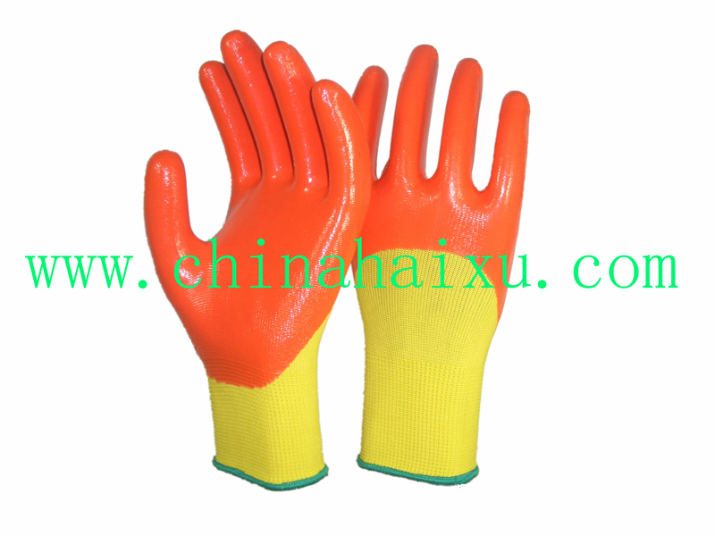 3/4 dipped cheap nitrile coated gloves